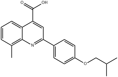 2-(4-ISOBUTOXYPHENYL)-8-METHYLQUINOLINE-4-CARBOXYLIC ACID Struktur