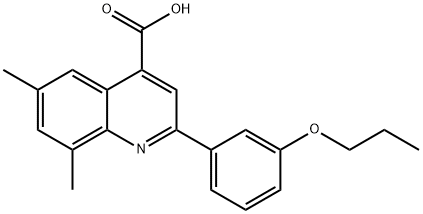 6,8-DIMETHYL-2-(3-PROPOXYPHENYL)QUINOLINE-4-CARBOXYLIC ACID Struktur