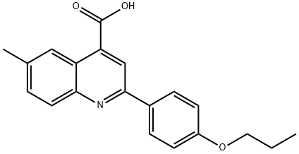 6-METHYL-2-(4-PROPOXYPHENYL)QUINOLINE-4-CARBOXYLIC ACID Struktur