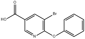 5-bromo-6-phenoxynicotinic acid Struktur