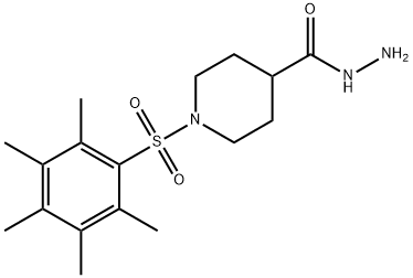 1-(2,3,4,5,6-Pentamethylphenylsulfonyl)piperidine-4-carbohydrazide Struktur