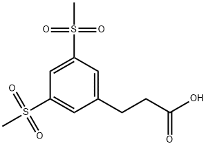 3-(3,5-Bis-methanesulfonyl-phenyl)propionic acid Struktur