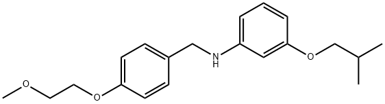 3-Isobutoxy-N-[4-(2-methoxyethoxy)benzyl]aniline Struktur