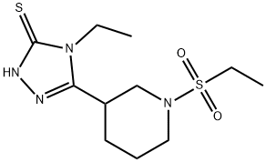 4-Ethyl-5-[1-(ethylsulfonyl)piperidin-3-yl]-4H-1,2,4-triazole-3-thiol Struktur