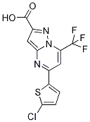 5-(5-Chlorothien-2-yl)-7-(trifluoromethyl)-pyrazolo[1,5-a]pyrimidine-2-carboxylic Struktur