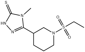 5-[1-(Ethylsulfonyl)piperidin-3-yl]-4-methyl-4H-1,2,4-triazole-3-thiol Struktur