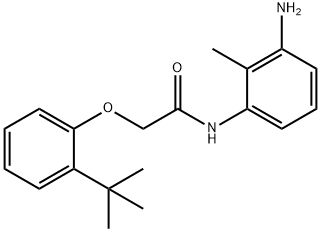 N-(3-Amino-2-methylphenyl)-2-[2-(tert-butyl)-phenoxy]acetamide Struktur