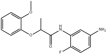 N-(5-Amino-2-fluorophenyl)-2-(2-methoxyphenoxy)-propanamide Struktur