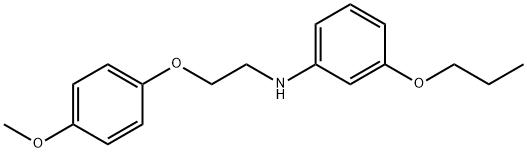 N-[2-(4-Methoxyphenoxy)ethyl]-3-propoxyaniline Struktur