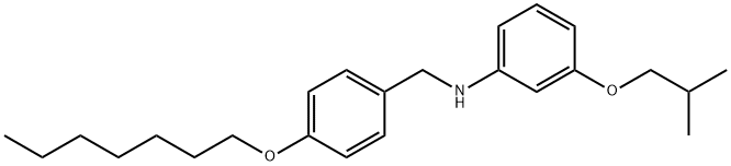 N-[4-(Heptyloxy)benzyl]-3-isobutoxyaniline Struktur