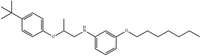 N-{2-[4-(tert-Butyl)phenoxy]propyl}-3-(heptyloxy)aniline Struktur