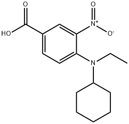 4-[cyclohexyl(ethyl)amino]-3-nitrobenzoic acid Struktur