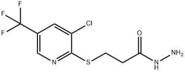 3{[3-Chloro-5-(trifluoromethyl)pyridin-2-yl]thio}propanohydrazide Struktur