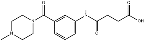 4-{3-[(4-methyl-1-piperazinyl)carbonyl]anilino}-4-oxobutanoic acid Struktur