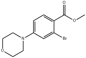 methyl 2-bromo-4-morpholinobenzenecarboxylate Struktur