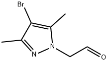 (4-bromo-3,5-dimethyl-1H-pyrazol-1-yl)acetaldehyde Struktur