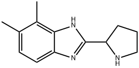 4,5-dimethyl-2-pyrrolidin-2-yl-1H-benzimidazole Struktur