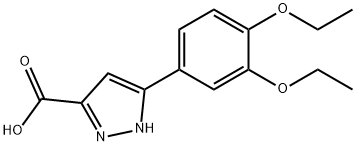 5-(3,4-diethoxyphenyl)-1H-pyrazole-3-carboxylic acid Struktur