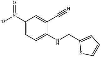 5-nitro-2-[(thien-2-ylmethyl)amino]benzonitrile Struktur