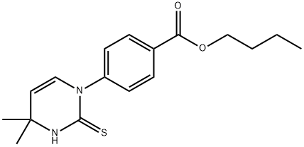 butyl 4-(2-mercapto-4,4-dimethylpyrimidin-1(4H)-yl)benzoate Struktur