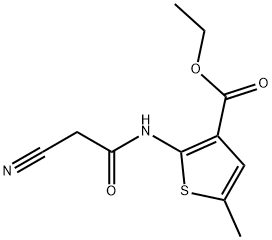 ethyl 2-[(cyanoacetyl)amino]-5-methylthiophene-3-carboxylate Struktur