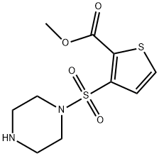 methyl 3-(piperazin-1-ylsulfonyl)thiophene-2-carboxylate Struktur