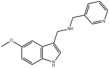 N-[(5-methoxy-1H-indol-3-yl)methyl]-N-(pyridin-3-ylmethyl)amine Struktur