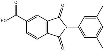 2-(3,5-dimethylphenyl)-1,3-dioxoisoindoline-5-carboxylic acid Struktur