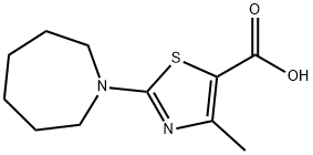 2-azepan-1-yl-4-methyl-1,3-thiazole-5-carboxylic acid Struktur