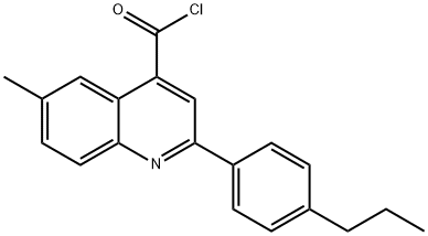 6-methyl-2-(4-propylphenyl)quinoline-4-carbonyl chloride Struktur