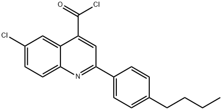 2-(4-butylphenyl)-6-chloroquinoline-4-carbonyl chloride Struktur