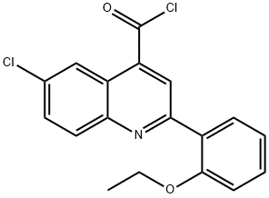 6-chloro-2-(2-ethoxyphenyl)quinoline-4-carbonyl chloride Struktur