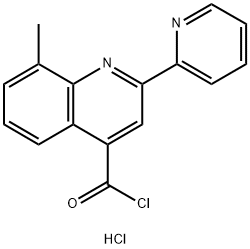 8-methyl-2-pyridin-2-ylquinoline-4-carbonyl chloride hydrochloride Struktur