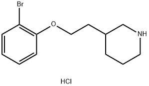 3-[2-(2-Bromophenoxy)ethyl]piperidinehydrochloride Struktur