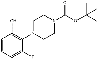 2-(4-Boc-piperazino-1-yl)-3-fluorophenol Struktur