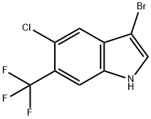 3-Bromo-5-chloro-6-(trifluoromethyl)-1H-indole Struktur