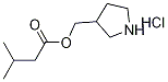 3-Pyrrolidinylmethyl 3-methylbutanoatehydrochloride Struktur