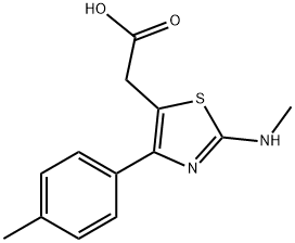 (2-Methylamino-4-p-tolyl-thiazol-5-yl)-acetic acid Struktur