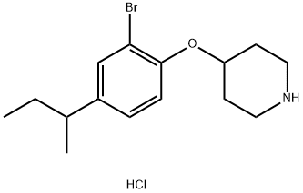 4-[2-Bromo-4-(sec-butyl)phenoxy]piperidinehydrochloride Struktur