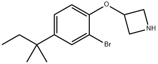 3-Azetidinyl 2-bromo-4-(tert-pentyl)phenyl ether Struktur