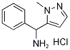 C-(2-Methyl-2H-pyrazol-3-yl)-C-phenyl-methylaminehydrochloride Struktur