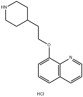 8-[2-(4-Piperidinyl)ethoxy]quinoline hydrochloride Struktur