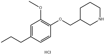 3-[(2-Methoxy-4-propylphenoxy)methyl]piperidinehydrochloride Struktur