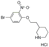 4-Bromo-2-nitrophenyl 2-(3-piperidinyl)ethylether hydrochloride Struktur