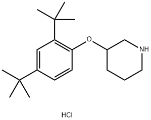 3-[2,4-Di(tert-butyl)phenoxy]piperidinehydrochloride Struktur