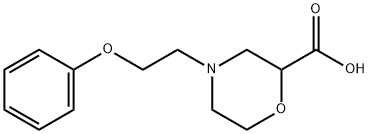 4-(2-Phenoxy-ethyl)-morpholine-2-carboxylic acid Struktur