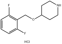 4-[(2,6-Difluorobenzyl)oxy]piperidinehydrochloride Struktur