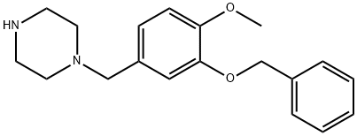 piperazine, 1-[[4-methoxy-3-(phenylmethoxy)phenyl]methyl]- Struktur