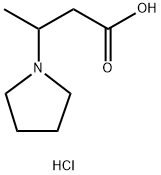 3-Pyrrolidin-1-ylbutanoic acid hydrochloride Struktur