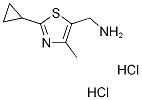 [(2-Cyclopropyl-4-methyl-1,3-thiazol-5-yl)methyl]-amine dihydrochloride Struktur